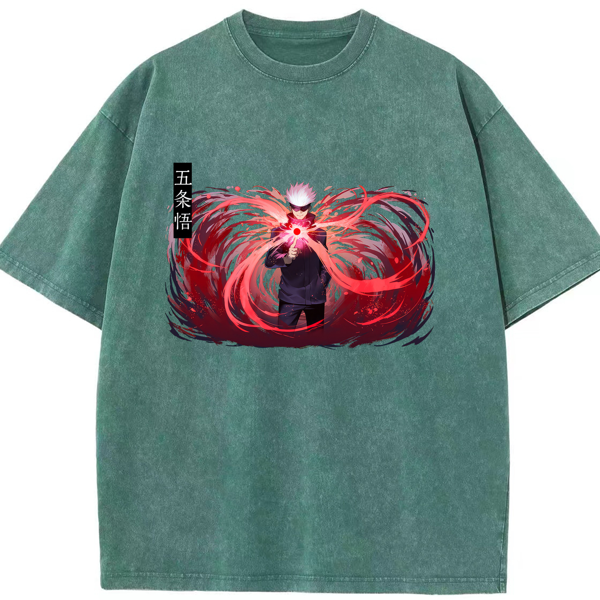 （画像用） 呪術廻戦 Jujutsu Kaisen 綿100% ヴィンテージ風 半袖Tシャツ（フロントプリント）